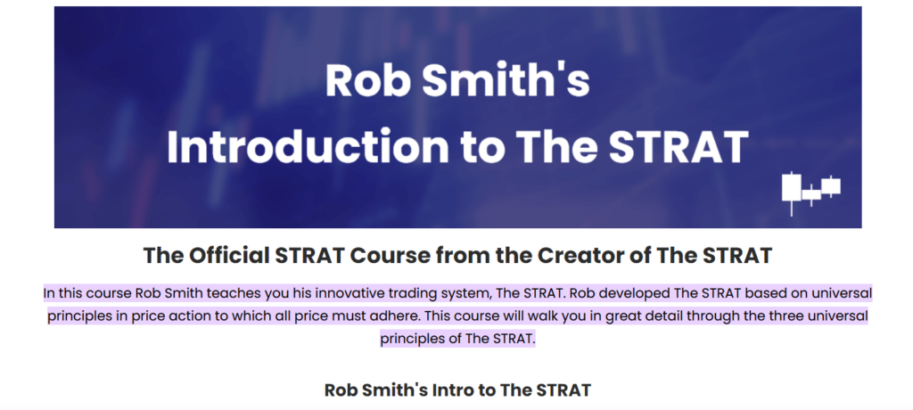 Rob Smith Introduction To The STRAT Course